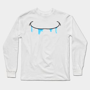 Salivating Watery Mouth - Face Mask Long Sleeve T-Shirt